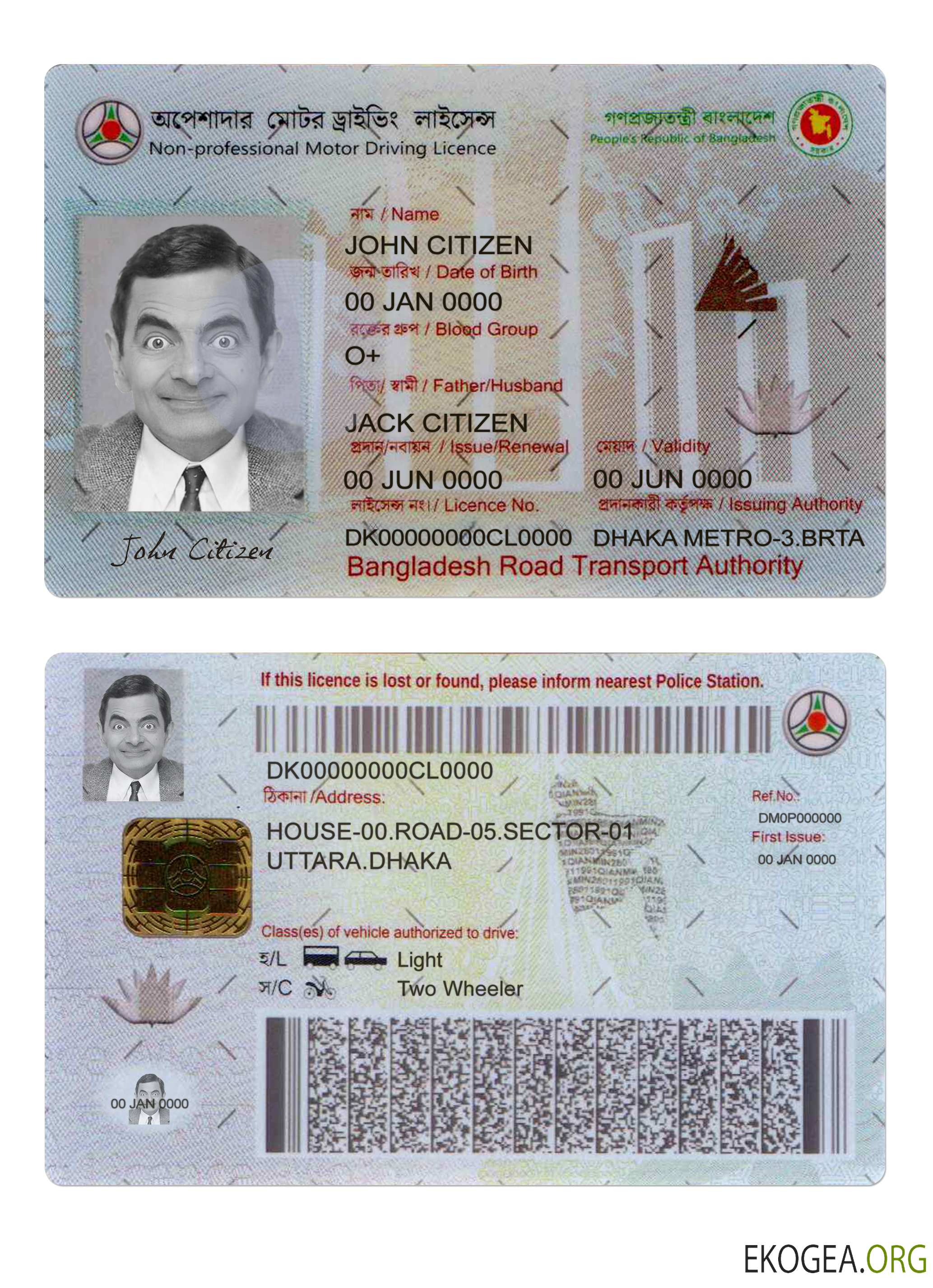 Bangladesh Non professional motor template